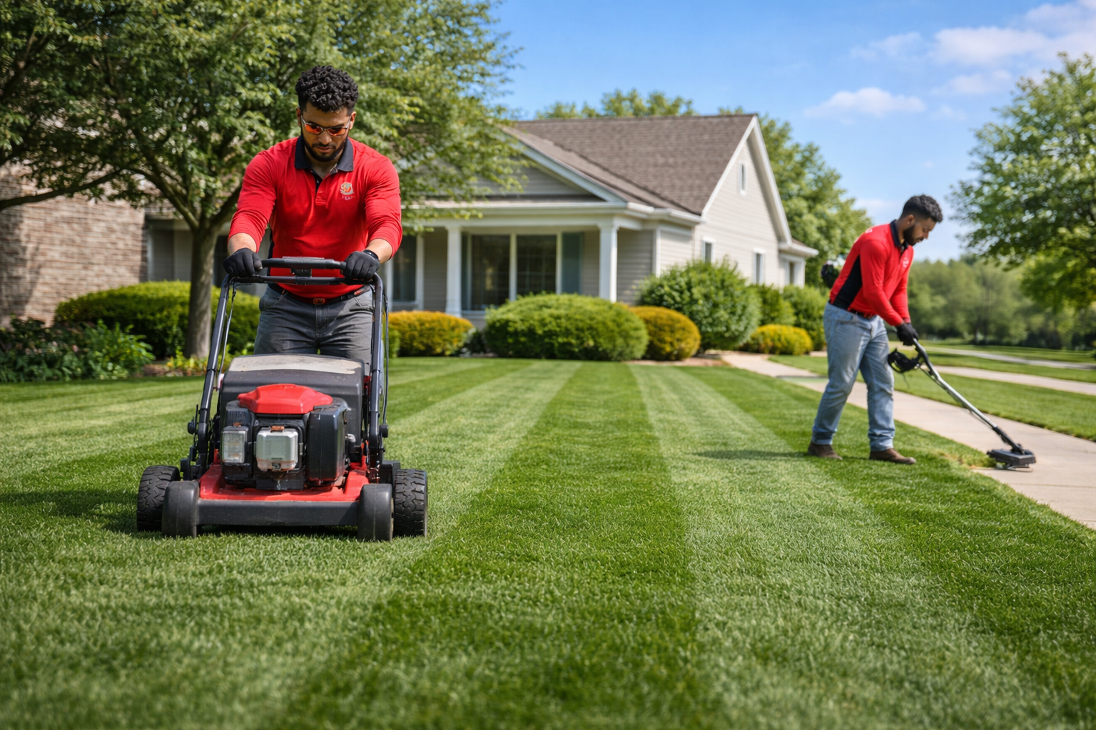 Weekly lawn mowing service in Buffalo NY